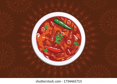 Indian cuisine - rajma curry artwork