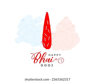 indian cultural bhai dooj puja background for sibling love and care vector