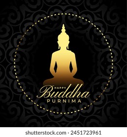 indian cultural buddha or guru purnima event background vector