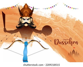 Indian cultural Happy Dussehra festival vijaya dashami background design vector
