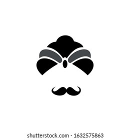 Indian culture concept represented men head icon, Vector illustration on white background