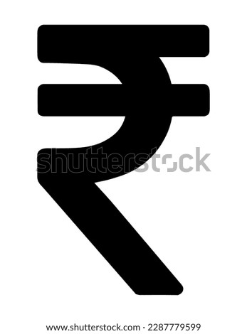 Indian currency Rupee symbol vector illustration, INR money icon, INR symbol, INR currency sign, Indian Rupee sign isolated, Currency icon symbols sign : Indian Rupee INR