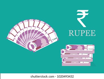 Ilustración vectorial de moneda india