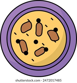 Indian curries vector color icon design, Pan-Asian cuisine symbol, Most Popular Dishes Sign,Casual eats stock illustration, Curry Pakora Masala Platter Concept