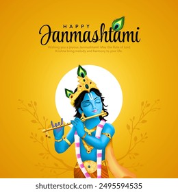 Indian dahi handi festival of happy shree krishna janmashtami. Creative vector illustration design