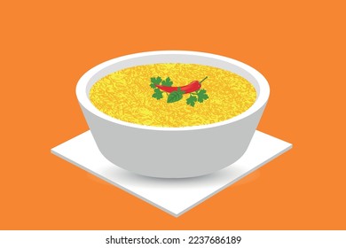 Indian dal vector design illustration.