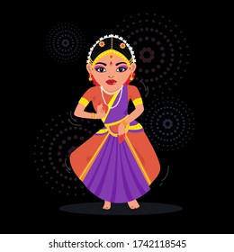Indian dance - Woman in traditional costume.