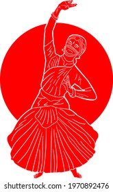 indian dancer that uses mask as a protection of corona virus