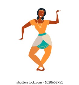 Indian Dancer Vector Illustration Cartoon Style Stock Vector (Royalty ...