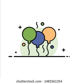 Indian, Day, Balloon, India Business Logo Template. Flat Color
