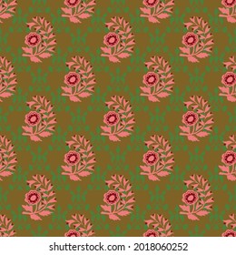 Indian decorative floral vector seamless pattern design