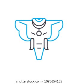 Indian deity linear icon concept. Indian deity line vector sign, symbol, illustration.