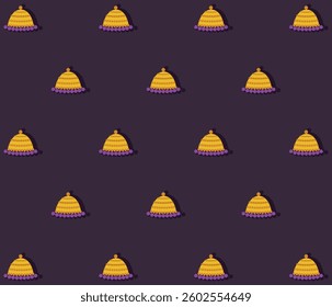 Indian Design Pattern on purple background