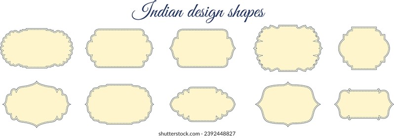 indian design shape elements vector