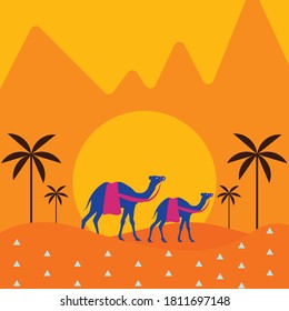 Indian Dessert vector illustration with vibrant color