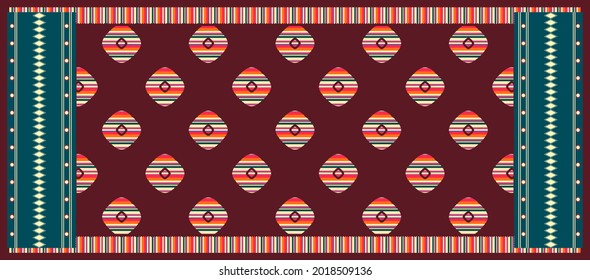 Indian Digital Print Dupatta Design With Bandhani Type Background