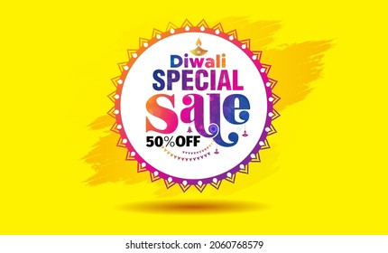 Indian Diwali Festive Special Big Dhamaka Sale Logo Promotion Offers Rangoli Banner Design Layout Template