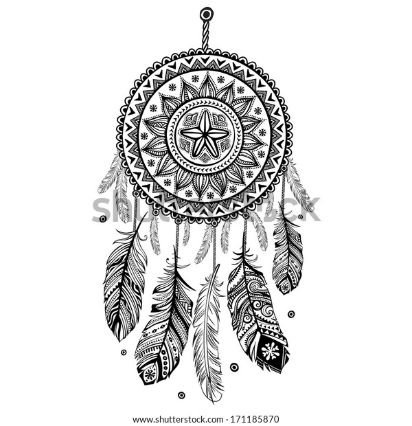 indian-dream-catcher-stock-vector-royalty-free-171185870