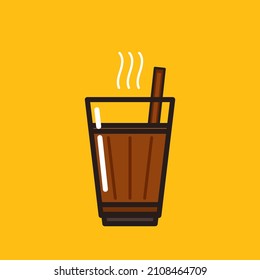 Indian drink vector. Indian chai icon. Chai is Indian drink.