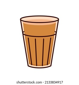 Vector de bebidas indio. Icono de chai indio. Chai es una bebida india.