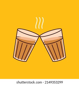 Indian drink vector. Indian chai icon. Chai is Indian drink.