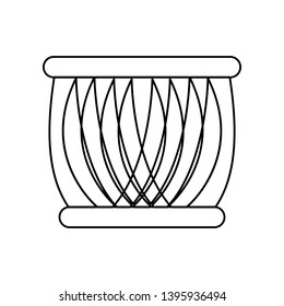 Indian drum icon. Element of India for mobile concept and web apps icon. Outline, thin line icon for website design and development, app development