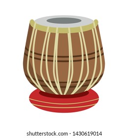 Indian drum table music instrument vector illustration graphic design