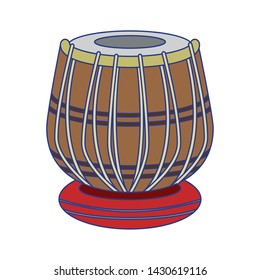 Indian drum table music instrument vector illustration graphic design