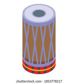 Indian drums icon. Isometric of indian drums vector icon for web design isolated on white background