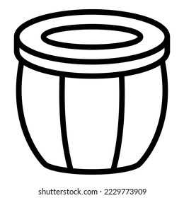 Indian drums icon outline vector. Skyline city. West landmark