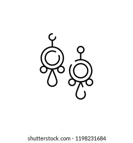 Indian earrings icon. Element of India for mobile concept and web apps illustration. Thin line icon for website design and development, app development. Premium icon