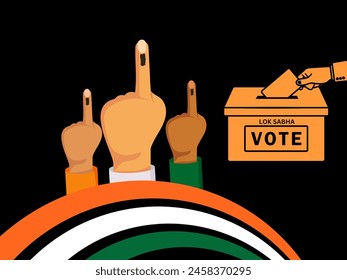 Indian Election banner design vector template on elections in India. Election and social poll concept.election 2024 India general election vector poster eps format