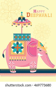 indian elephant/ deepavali/diwali template
vector/illustration