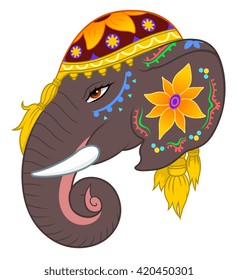 Indian elephant head