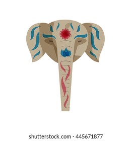 Indian elephant icon in cartoon style isolated on white background. Animals symbol