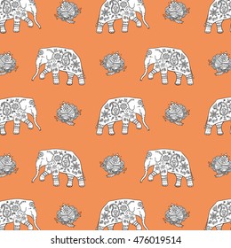 indian elephant ornament line set