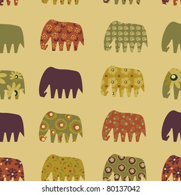 Indian elephant pattern