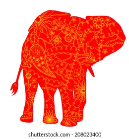 Indian elephant silhouette