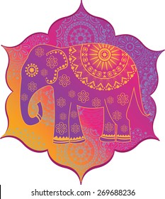 Indian elephant with texture