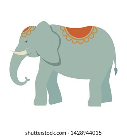 indian elephant traditional isolated icon