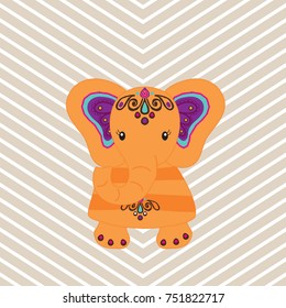 indian elephant vector illustration