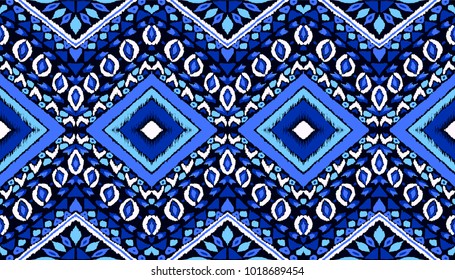 Indian embroidery. Geometric folklore ornament. Tribal ethnic vector texture. Seamless striped  pattern in Aztec style.  Scandinavian, Slavic, Mexican, folk pattern. 