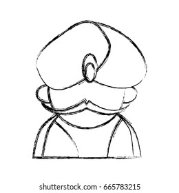 Indian ethic man cartoon