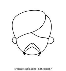 Indian ethic man cartoon