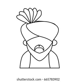 Indian ethic man cartoon