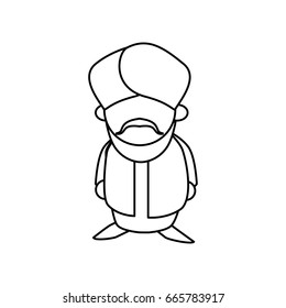 Indian ethic man cartoon