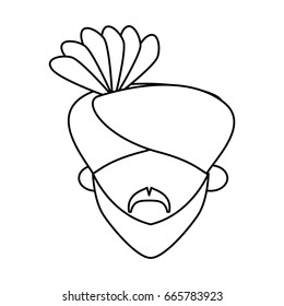 Indian ethic man cartoon