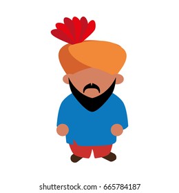 Indian ethic man cartoon