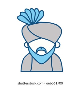 Indian ethic man cartoon