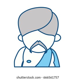 Indian ethic man cartoon